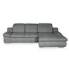 ECKSOFA in Chenille Dunkelgrau  286/165 cm  - Chromfarben/Dunkelgrau, Design, Textil/Metall (286/165cm) - Livetastic