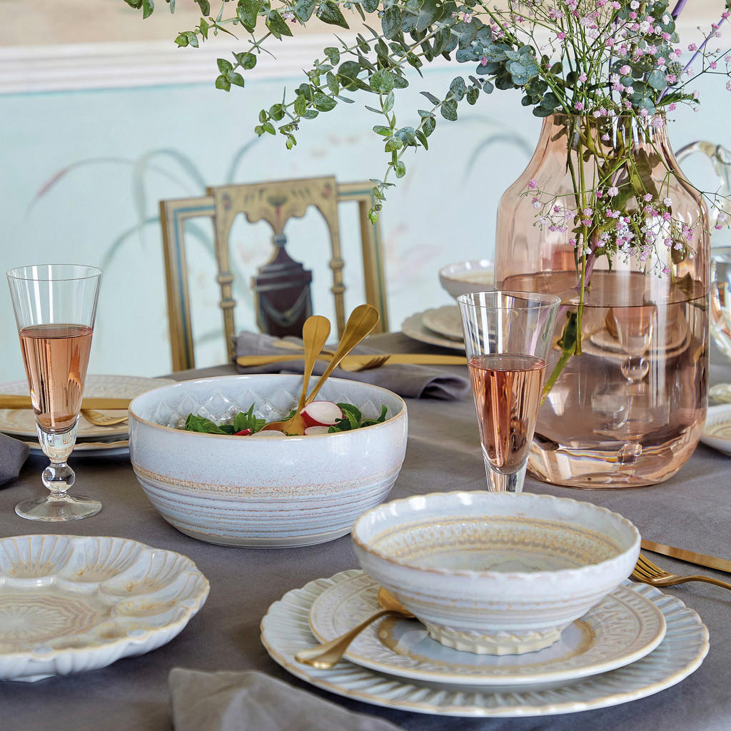 Thumbnail - Costa Nova Kombiservice Cristal, Pastellblau, Weiß Hochglanz, Keramik, 4-teilig, 290 ml,700 ml, Handmade in Europe, Esse...