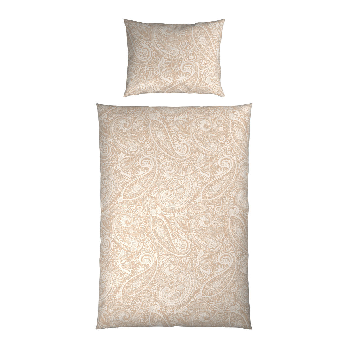 WENDEBETTWÄSCHE Mavie Satin 140/200 cm  - Beige, KONVENTIONELL, Textil (140/200cm) - Novel