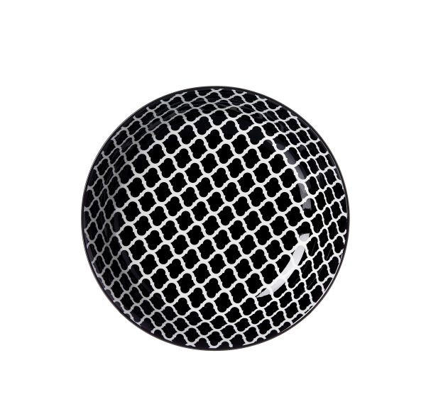 SUPPENTELLER Schwarz, Weiß Porzellan Takeo  - Schwarz/Weiß, Basics, Keramik (20,5cm) - Ritzenhoff Breker