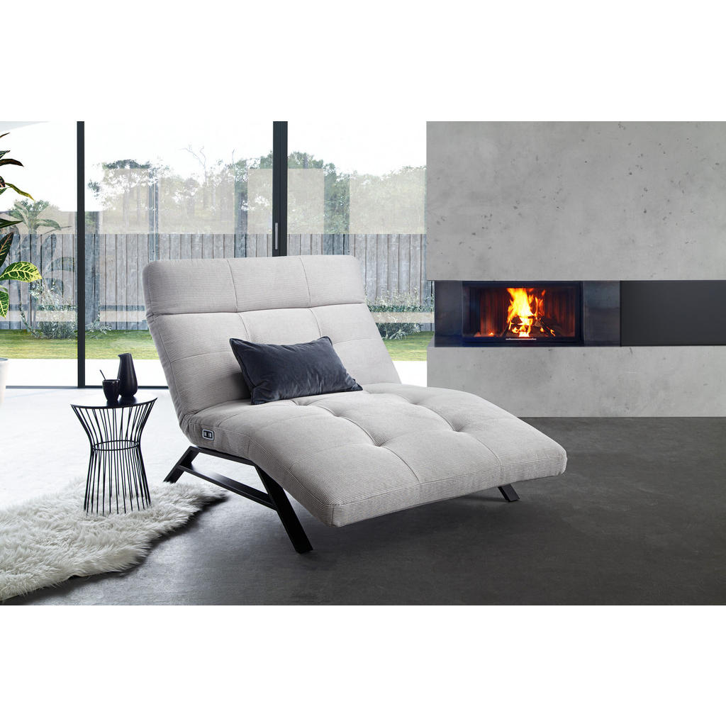 Thumbnail - Pure Home Lifestyle Liege, Hellgrau, Textil, 120x54-113x158-198 cm, Goldenes M, Dgm, Lederauswahl, Stoffauswahl, motoris...