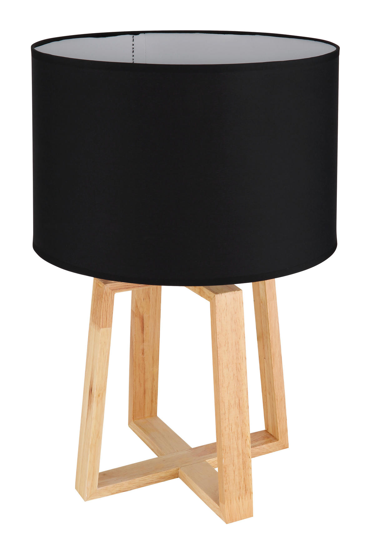 TISCHLEUCHTE 30/45 cm   - Silberfarben/Schwarz, KONVENTIONELL, Holz/Kunststoff (30/45cm) - Globo