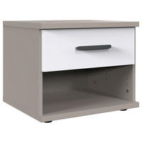 NACHTKÄSTCHEN 46/38/40 cm  in Grau, Weiß, Sahara  - Schwarz/Weiß, Design, Holzwerkstoff/Kunststoff (46/38/40cm) - Carryhome