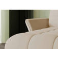 ECKSOFA Beige Flachgewebe Rücken echt, Kopfteilverstellung, Sitztiefenverstellung  - Beige/Schwarz, KONVENTIONELL, Textil/Metall (175/272cm) - Carryhome