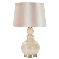 TISCHLEUCHTE   - Perlmutt, Basics, Glas/Textil (37.5/37.5/61cm)