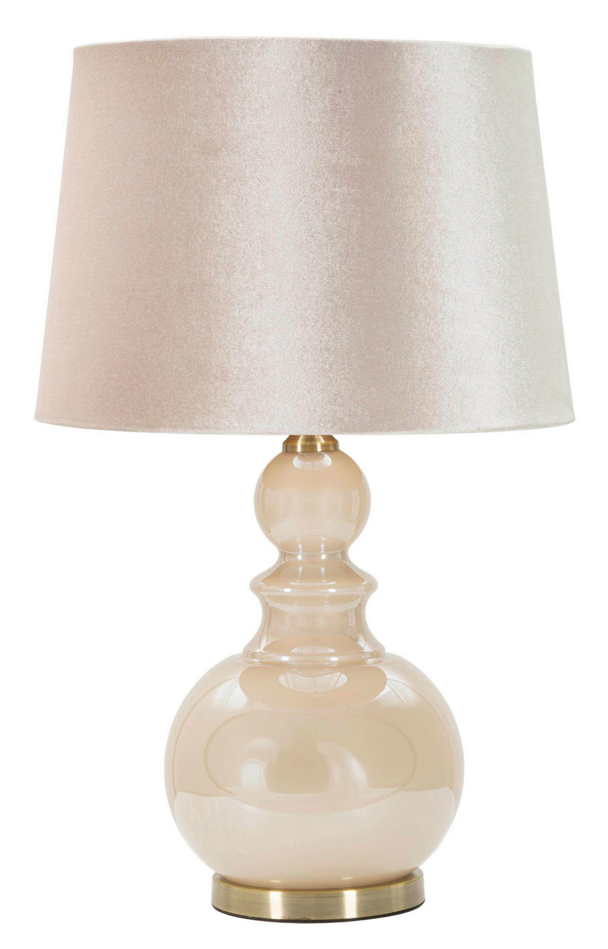 TISCHLEUCHTE   - Perlmutt, Basics, Glas/Textil (37.5/37.5/61cm)