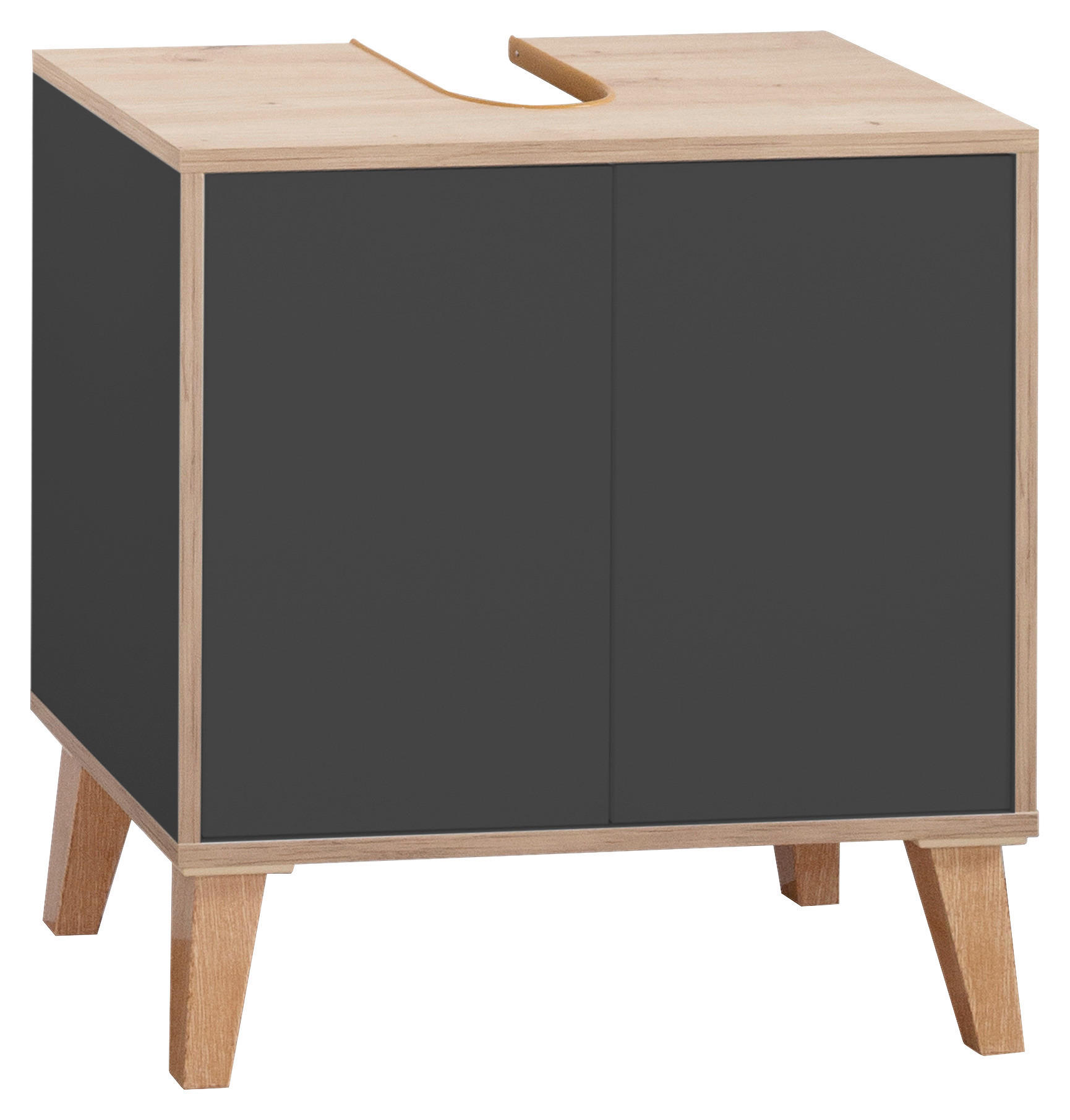 WASCHBECKENUNTERSCHRANK 60/63/32,5 cm  - Eiche Artisan/Grau, MODERN, Holzwerkstoff/Kunststoff (60/63/32,5cm) - MID.YOU