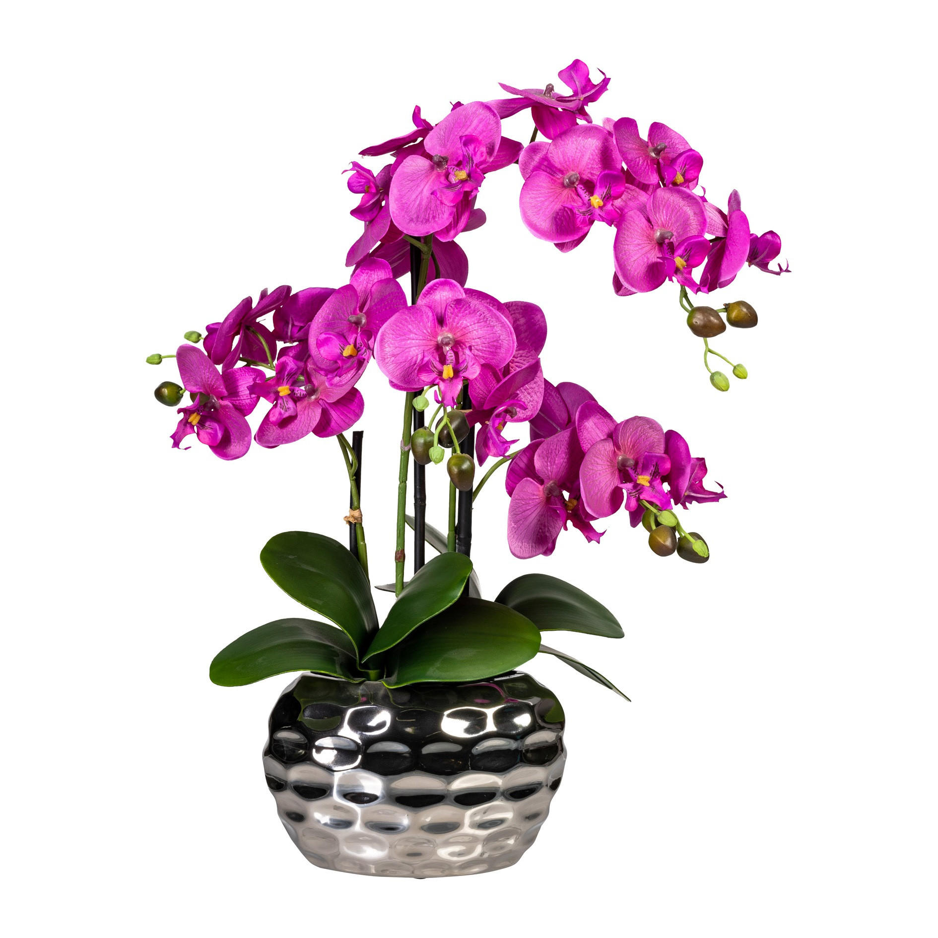 KUNSTPFLANZE Orchidee 55 cm  - Pink/Silberfarben, Design, Kunststoff (55cm) - P & B