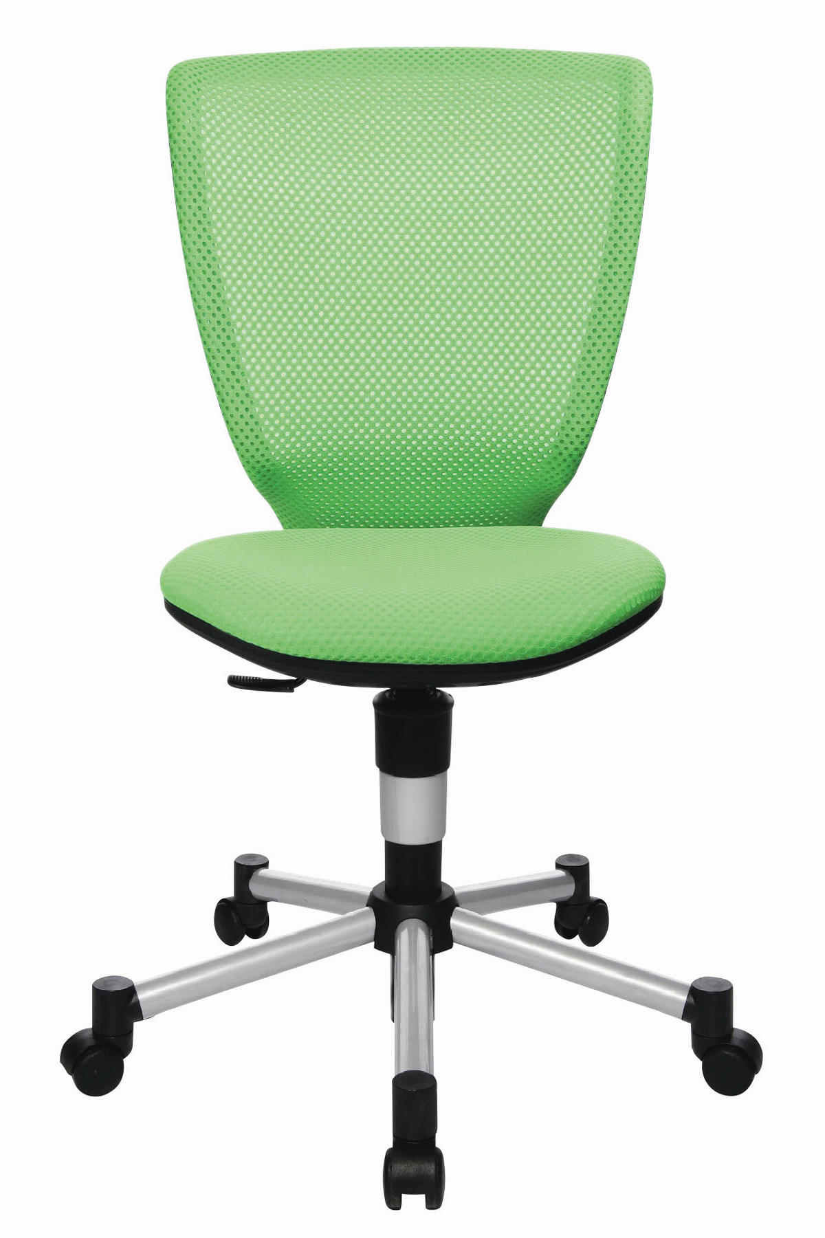 JUGENDDREHSTUHL  in Netzbespannung Grün, Schwarz, Silberfarben  - Silberfarben/Schwarz, Design, Kunststoff/Textil (44/84-98/40cm) - Xora