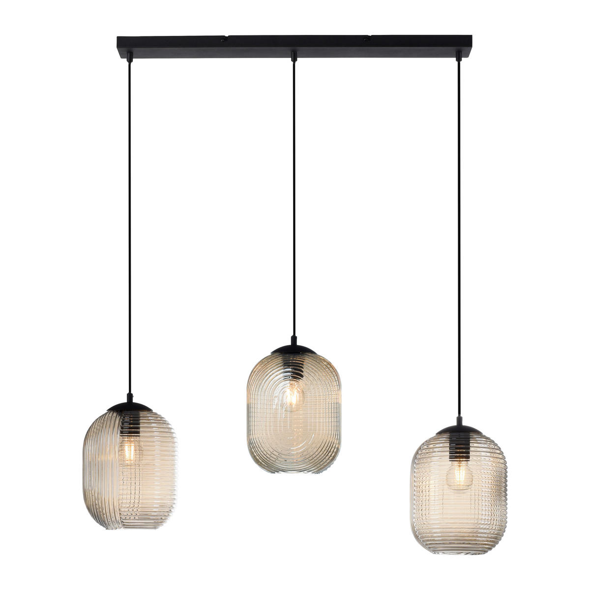 LED-HÄNGELEUCHTE Shitake 86/19/150 cm   - Schwarz, Design, Kunststoff/Metall (86/19/150cm)