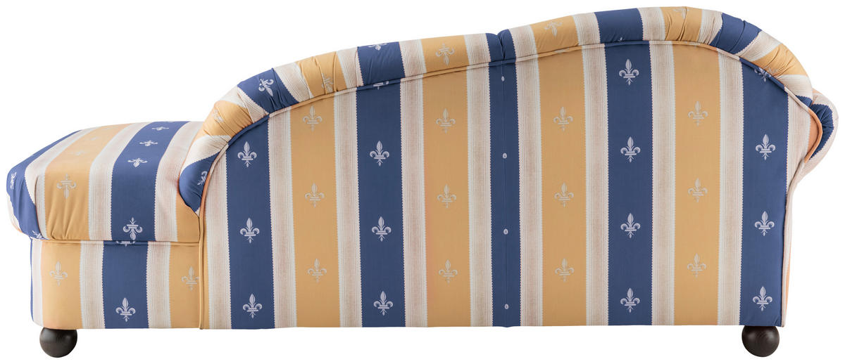 OTTOMANE Mikrofaser Blau  - Wengefarben/Blau, KONVENTIONELL, Holz/Textil (86/84/190cm) - Livetastic