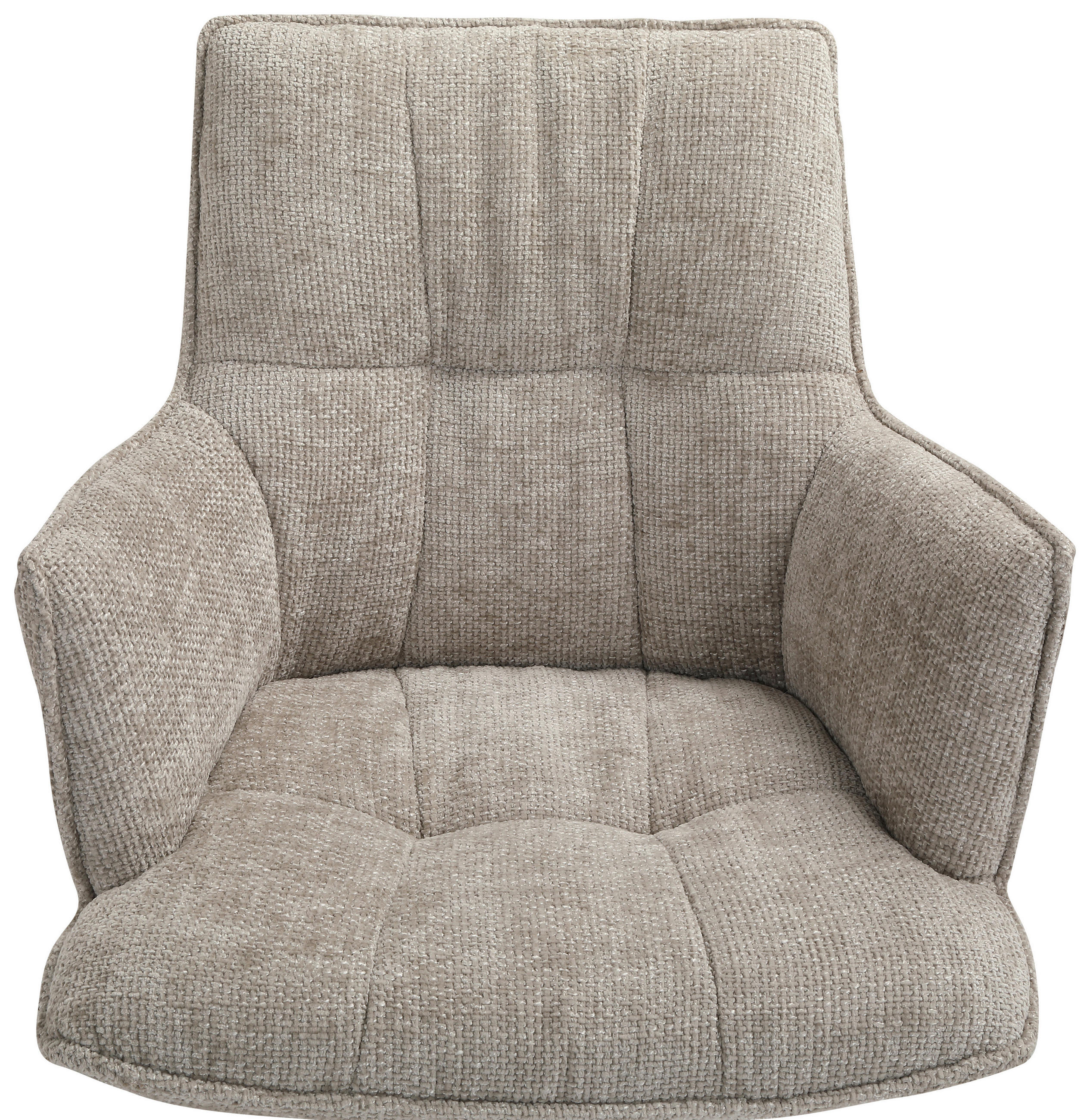 ARMLEHNSTUHL  in Eisen Chenille  - Greige/Eichefarben, Design, Holz/Textil (59,5/88,5/63cm) - Novel
