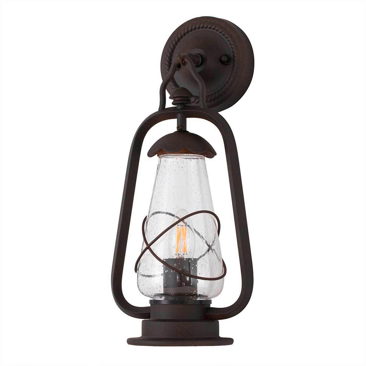 AUSSENWANDLEUCHTE - Dunkelbraun, Konventionell, Glas/Metall (42,5/20/14,8cm) - Elstead Lighting