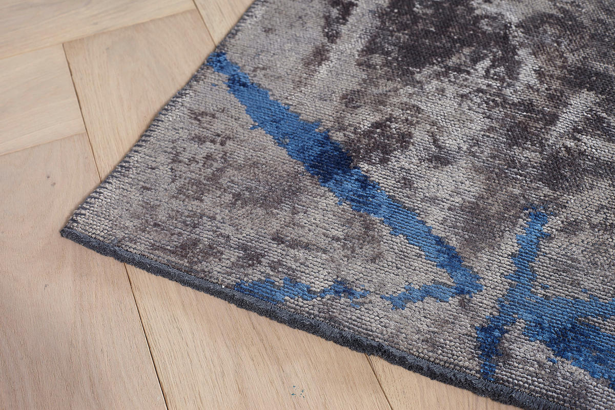 WEBTEPPICH 160/230 cm Blau, Grau  - Blau/Grau, Design, Textil (160/230cm) - Novel