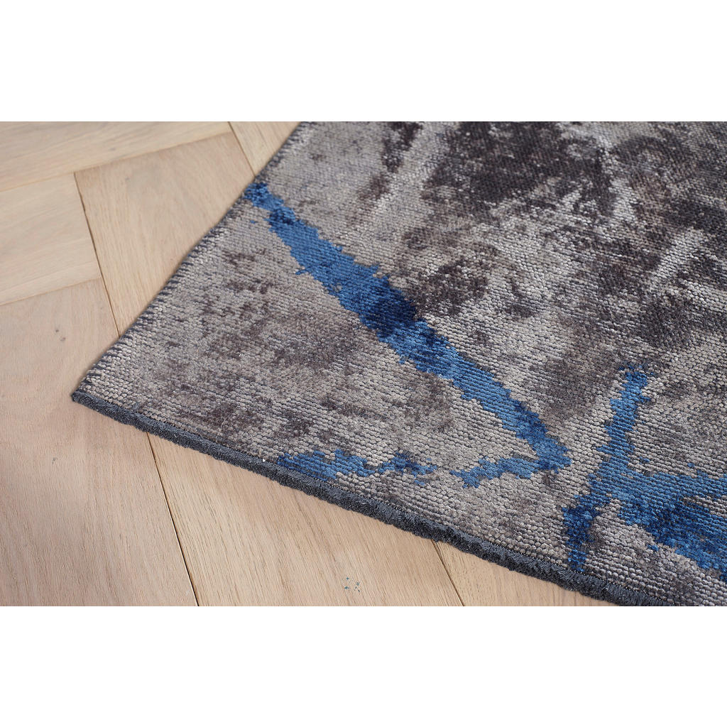 Thumbnail - Novel Webteppich, Blau, Grau, Textil, rechteckig, 160x230 cm, für Fußbodenheizung geeignet, antistatisch, Teppiche & Böd...