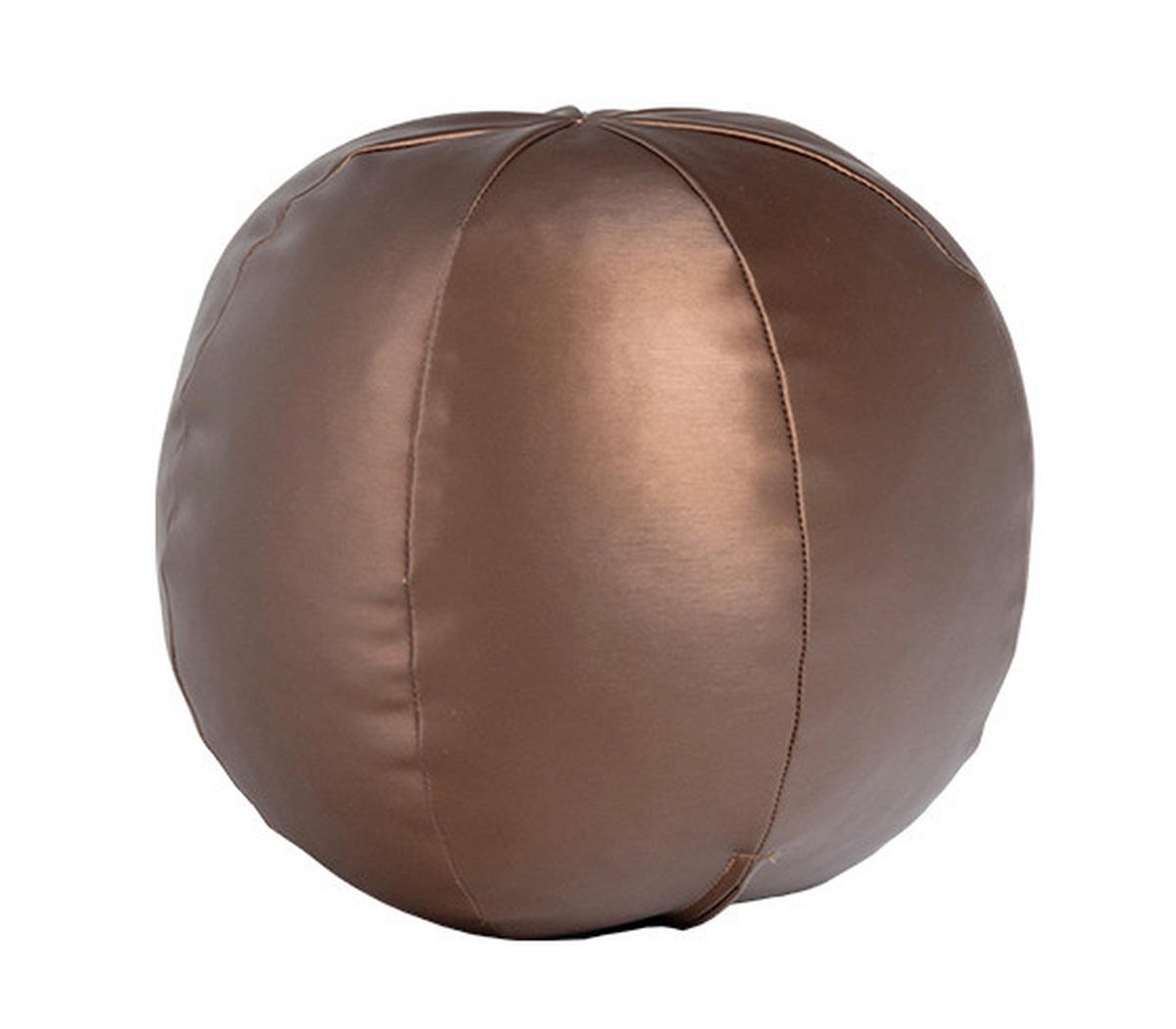 POUF Rodeo beschichtet Kupferfarben 37/37/37 cm  - Kupferfarben, Design, Textil (37/37/37cm) - Livetastic