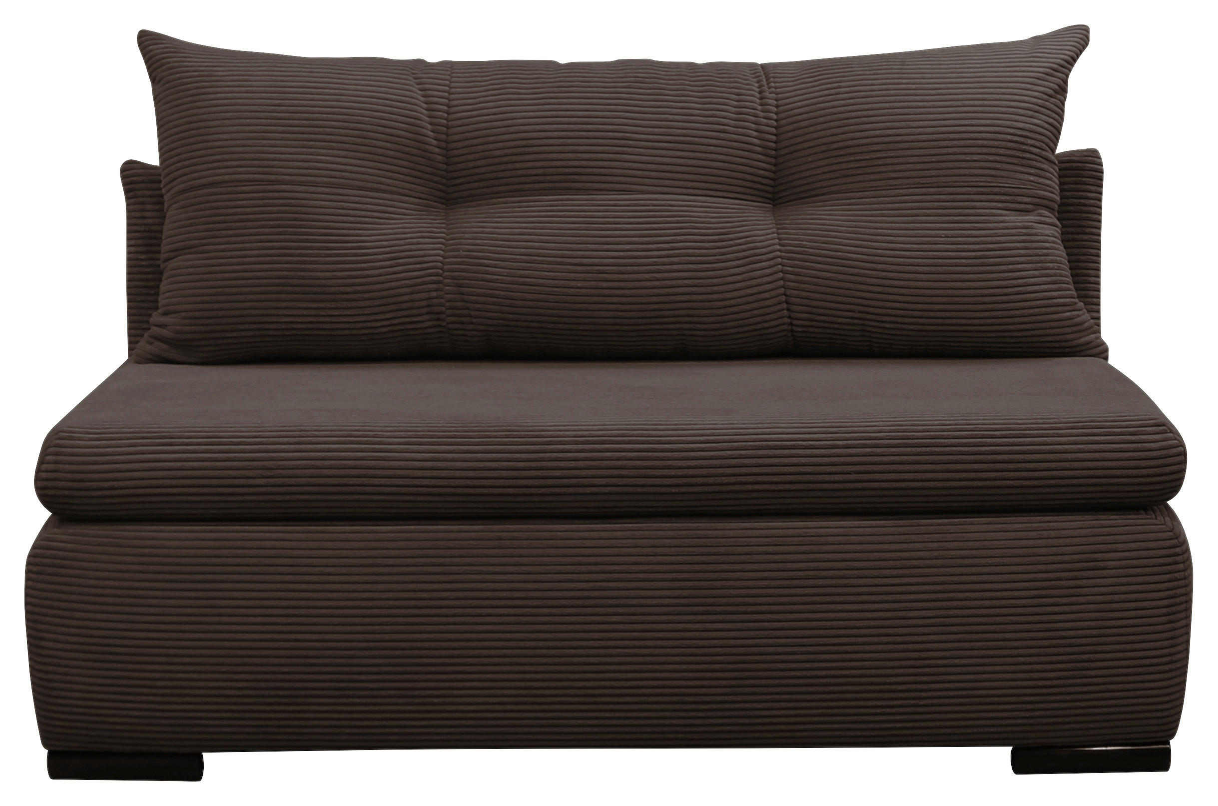 SCHLAFSOFA  mit Liegefunktion Cord Braun  - Schwarz/Braun, Design, Kunststoff/Textil (154/93/85cm) - MID.YOU