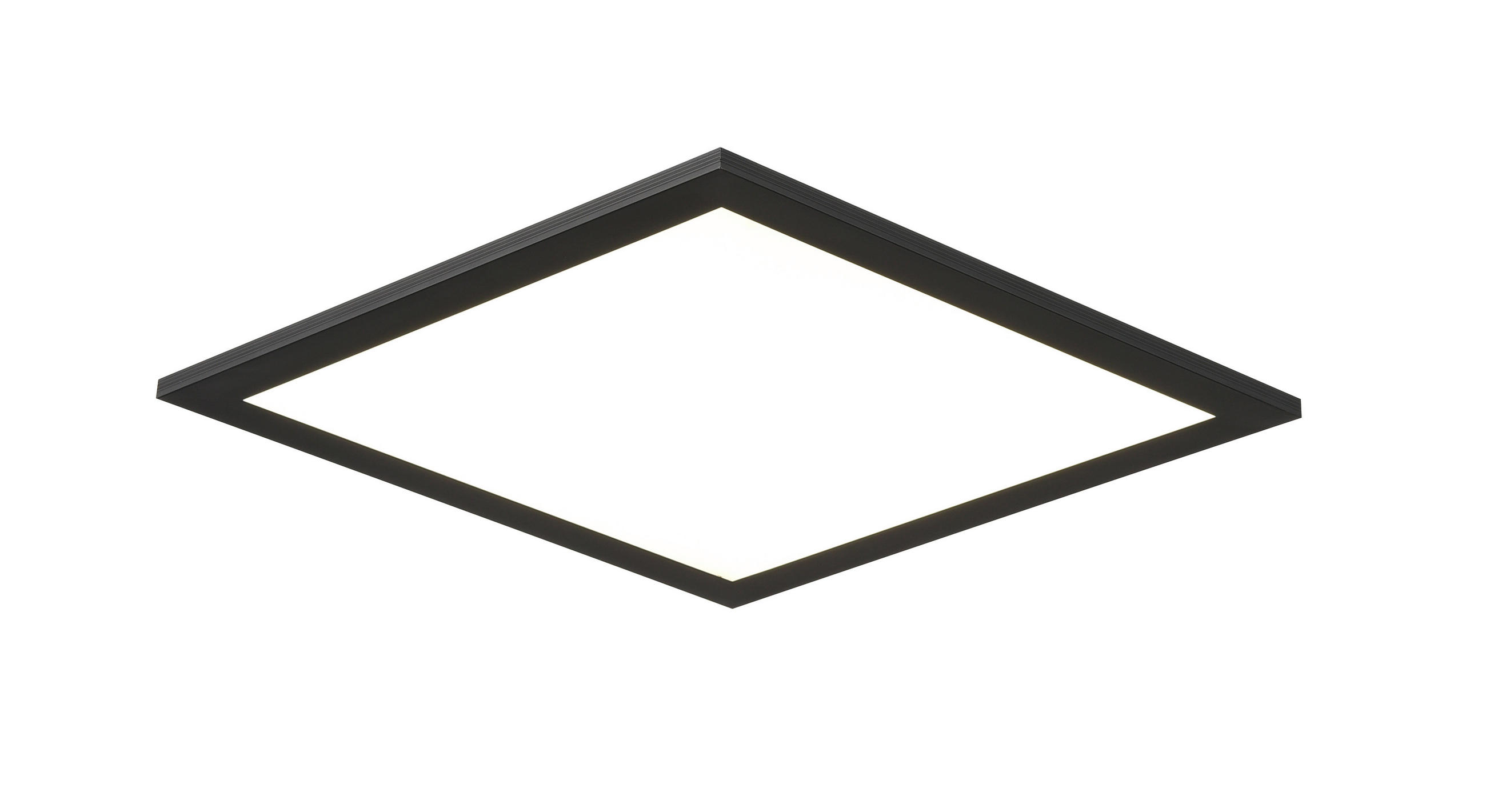 LED PANEL, 30/30/4,5 cm - černá, Basics, kov/plast (30/30/4,5cm) - Novel