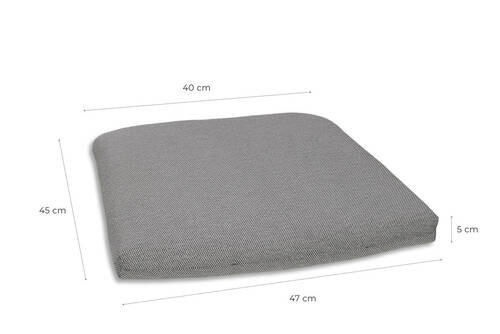 GARTENSITZKISSENSET Uni  - Grau, Basics, Textil (40-47/5/45cm)