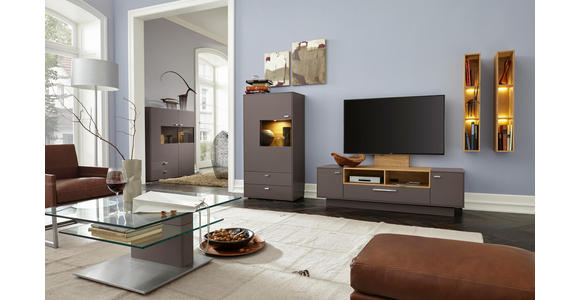 WANDPANEEL 32,5/158,4/23,5 cm - Eichefarben, Design, Glas/Holz (32,5/158,4/23,5cm) - Moderano