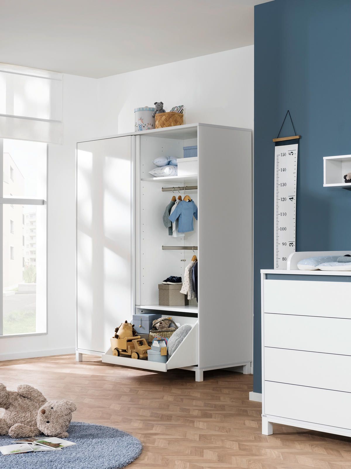 SCHIEBETÜRENSCHRANK 2-türig  - Weiß, Basics, Holzwerkstoff (164,0/204,0/62,0cm) - Paidi