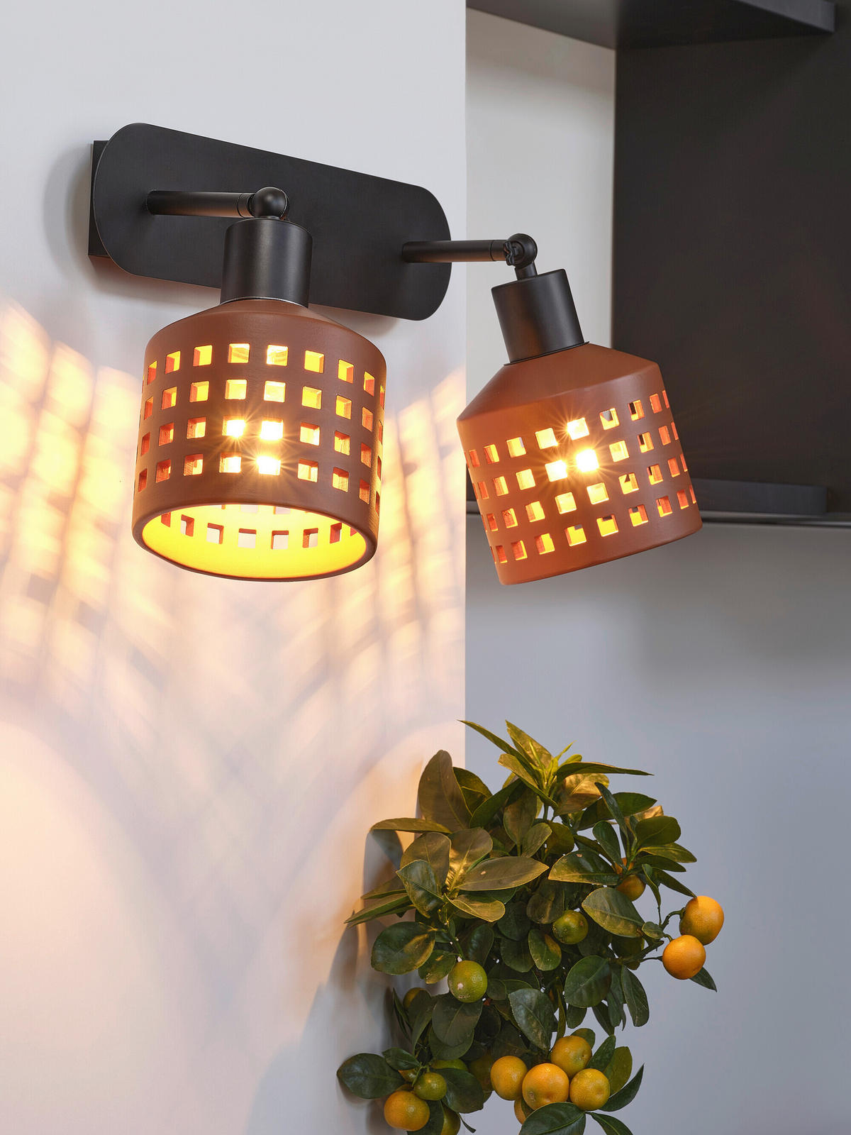 STRAHLER 37.5/16.8/22.7 cm   - Braun, Basics, Keramik/Metall (37.5/16.8/22.7cm) - Osram