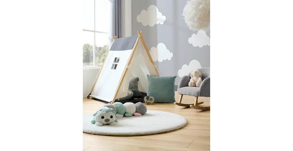 SPIELZELT - Dunkelgrau/Creme, Basics, Holz/Textil (100/100/110cm) - My Baby Lou