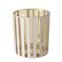 WINDLICHT - Goldfarben/Weiß, LIFESTYLE, Glas (8,3/10,0cm)