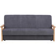 SCHLAFSOFA in Grau  - Grau, KONVENTIONELL, Holz/Textil (220/90/90cm) - Venda
