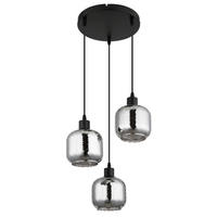 HÄNGLAMPA XIA 35/120 cm  - opal/svart, Design, metall/glas (35/120cm) - Globo