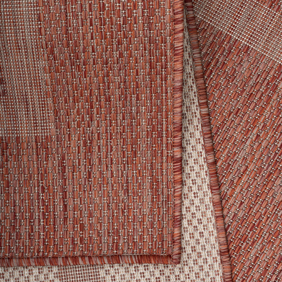 FLACHWEBETEPPICH 120/120 cm Relax Rot  - Rot, Basics, Textil (120/120cm) - Novel