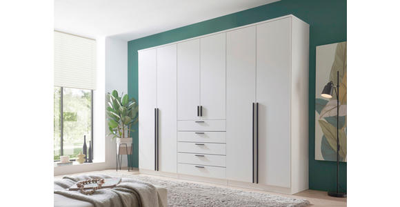 KLEIDERSCHRANK  in Weiß  - Schwarz/Weiß, KONVENTIONELL, Holzwerkstoff/Kunststoff (270/210/52cm) - Carryhome