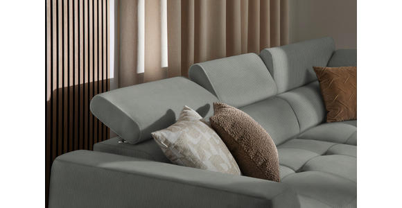 ECKSOFA  in Feincord Grau  284/205 cm  - Schwarz/Grau, Design, Kunststoff/Textil (284/205cm) - Xora