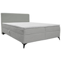 BOXBETT 140/200 cm,  in Grau, Bettkasten, Topper, Matratzen, H3 = fest  - Schwarz/Grau, Design, Holz/Holzwerkstoff (140/200cm) - Xora