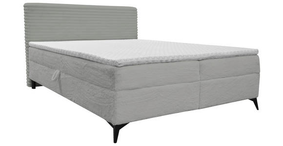 BOXBETT 140/200 cm,  in Grau, Bettkasten, Topper, Matratzen, H3 = fest  - Schwarz/Grau, Design, Holz/Holzwerkstoff (140/200cm) - Xora