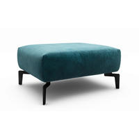 HOCKER Samt Blau  - Blau/Schwarz, Design, Textil/Metall (90/70/46cm) - SENSOO