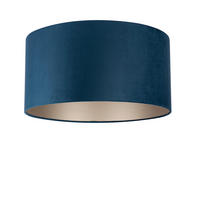 LEUCHTENSCHIRM Velour {item..attr('I-DIMENSION'),[ ]}{itemattr('O-DIMENSION'),[ ]} - Dunkelblau, Basics, Textil/Metall (50/25cm)