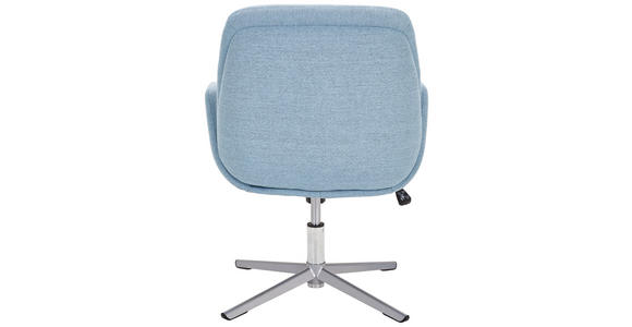 ARMLEHNSTUHL in Eisen Webstoff - Blau, KONVENTIONELL, Textil/Metall (60/77-84/66cm) - Novel