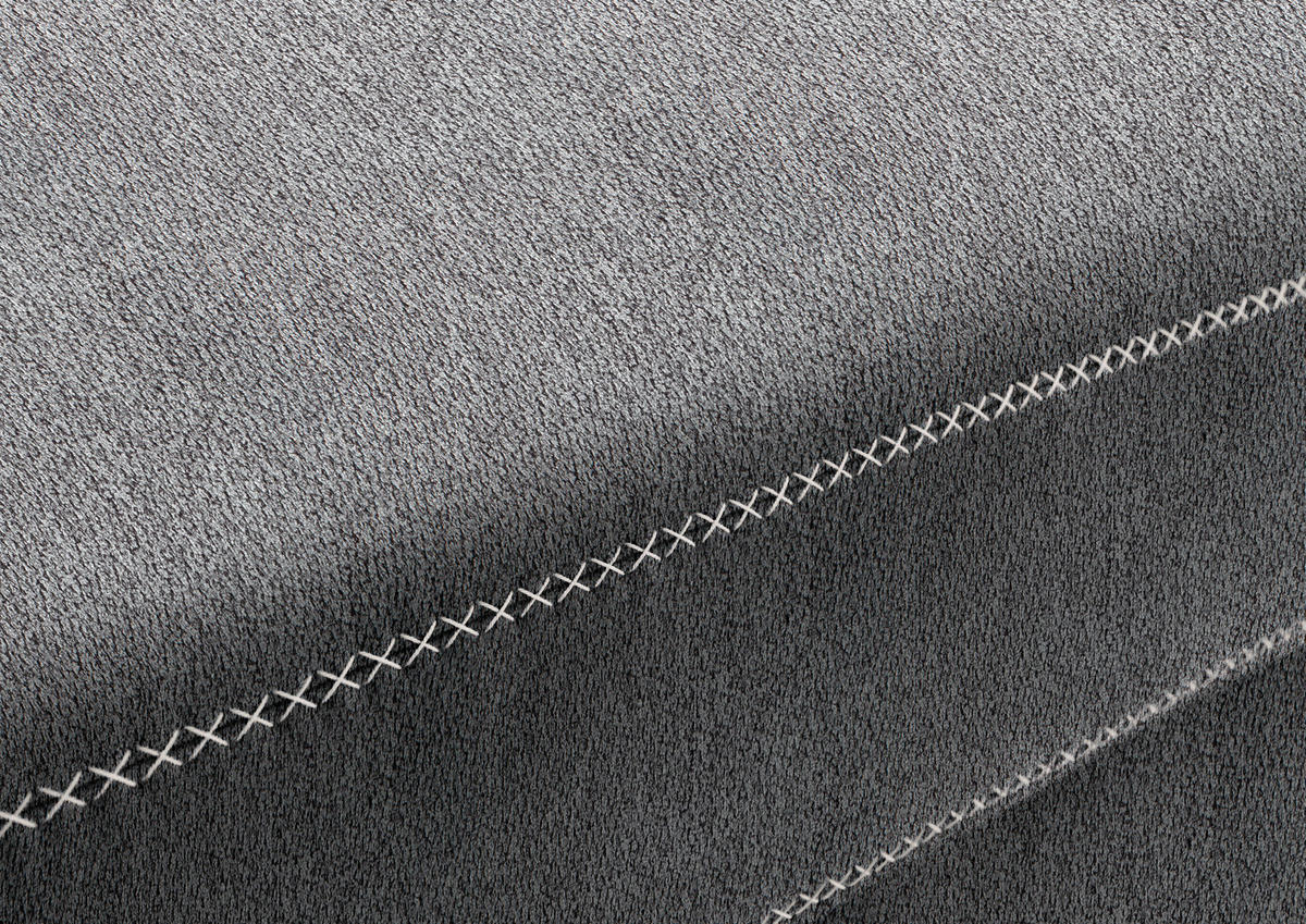 ECKSOFA in Mikrofaser Grau  - Eichefarben/Beige, Natur, Holz/Textil (273/226cm) - Beldomo System