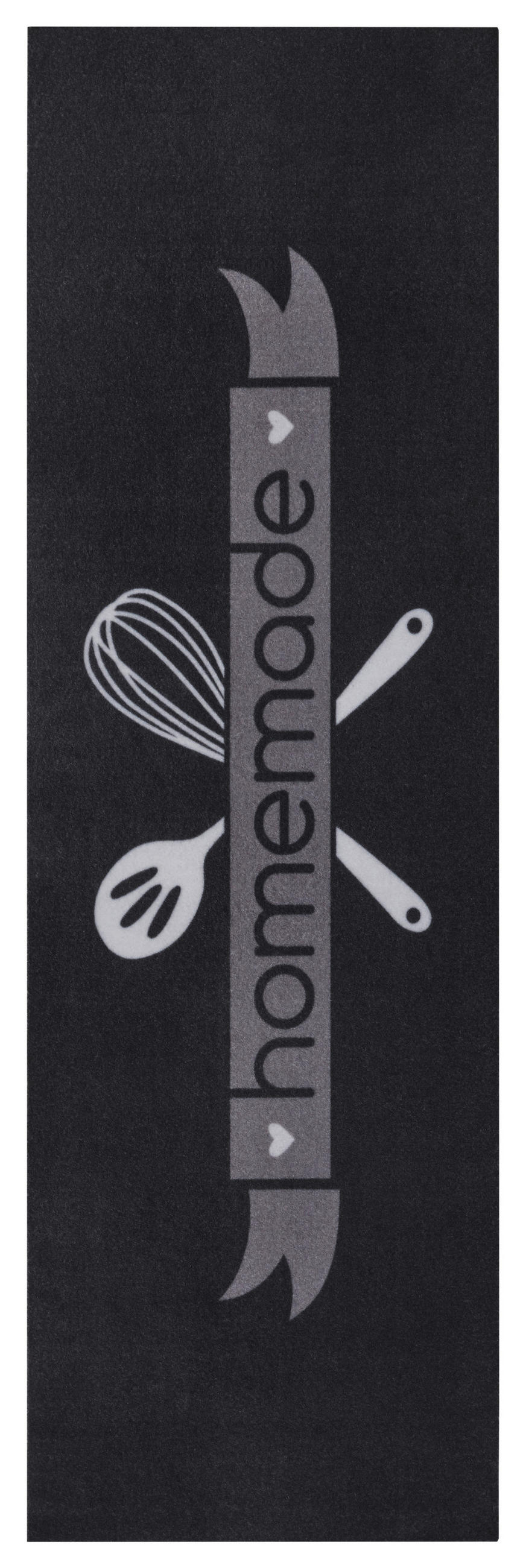 KÜCHENLÄUFER 50/150 cm Cook & Clean Grau, Schwarz, Weiß  - Schwarz/Weiß, Design, Kunststoff (50/150cm) - Hanse Home