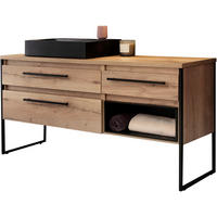 WASCHTISCHKOMBI 164,6 cm  - Eichefarben/Schwarz, Design, Keramik/Holzwerkstoff (164,6cm) - Schöner Wohnen