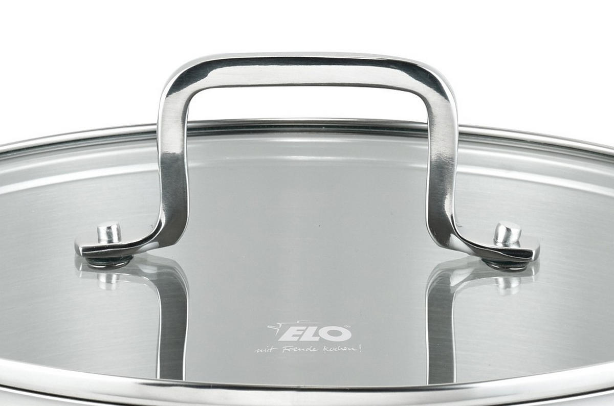 FLEISCHTOPF Topas 5,6 L  - Transparent/Silberfarben, Basics, Glas/Metall (24cm) - ELO