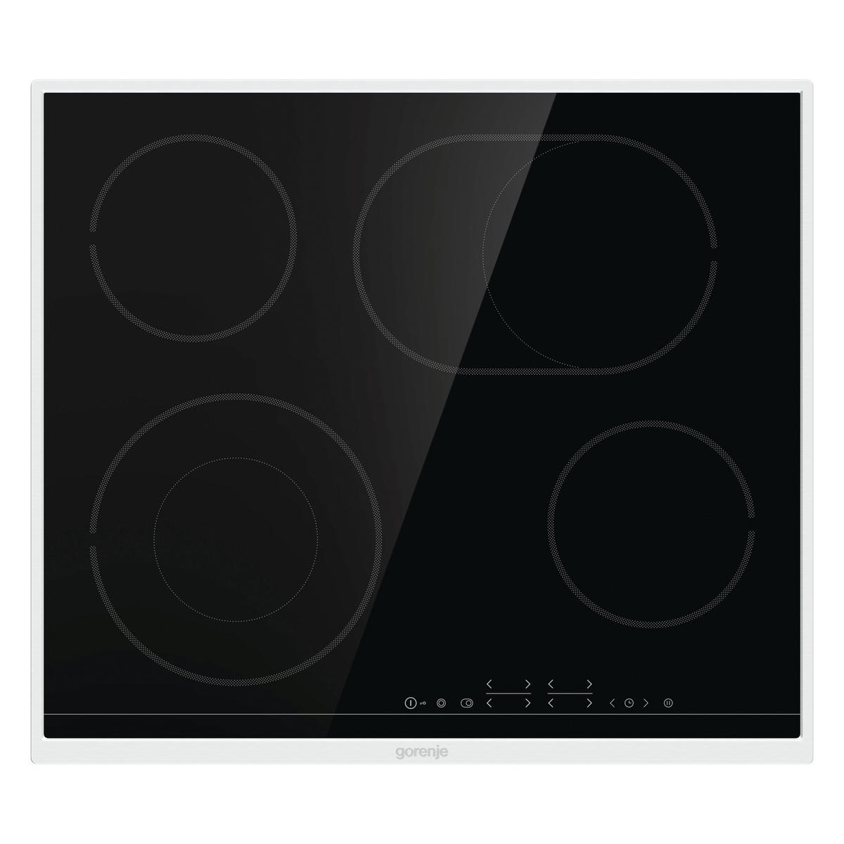 BACKOFENSET 738882  - Edelstahlfarben/Schwarz, Basics, Glas/Metall (59,5/59,5/56,4cm) - Gorenje