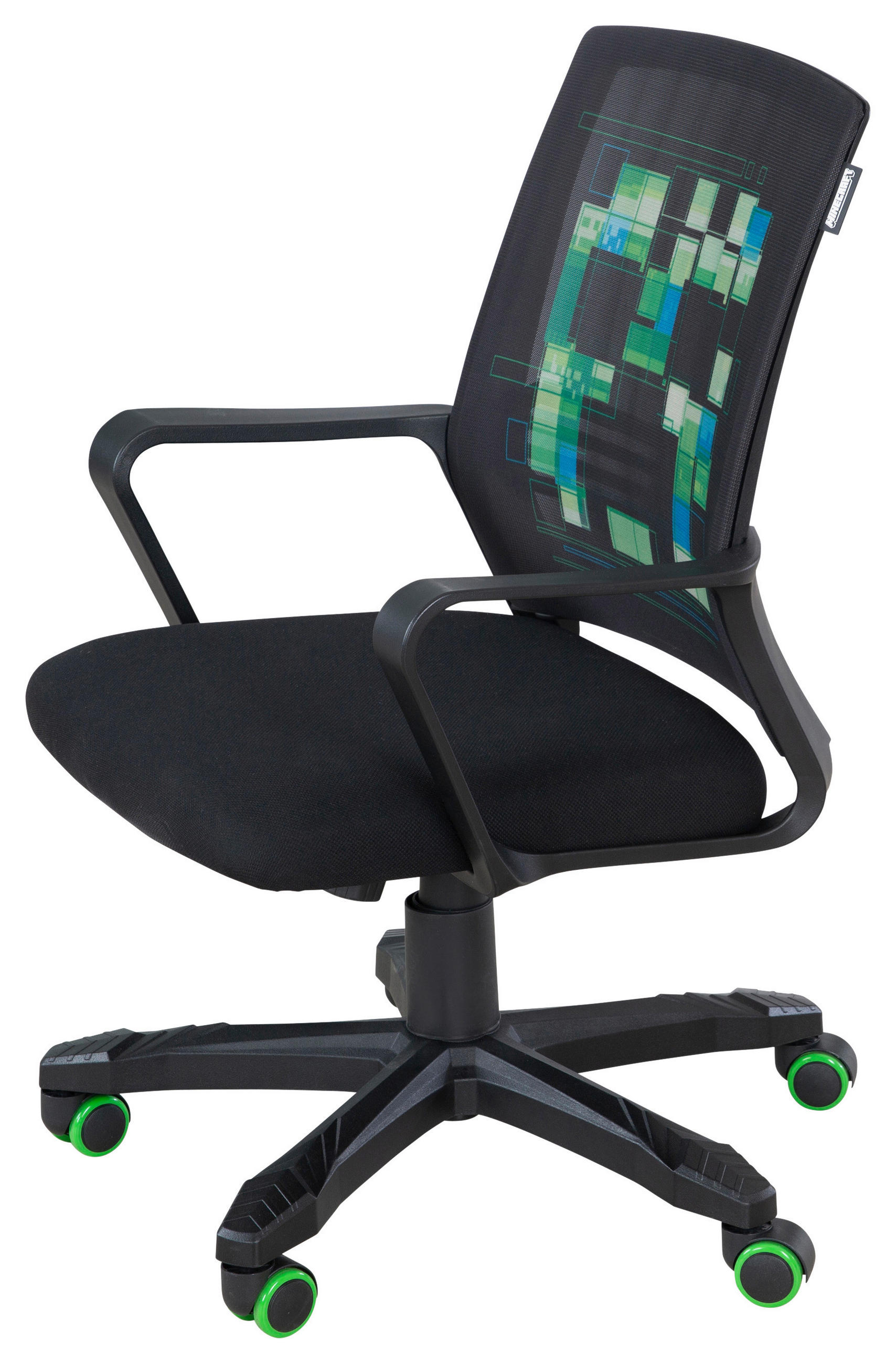 DREHSTUHL Netzbespannung Schwarz - Schwarz, MODERN, Kunststoff/Textil (63/92/111,5/60cm) - Minecraft