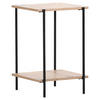 BEISTELLTISCH 40/40/60 cm Eiche furniert Eichefarben, Schwarz rechteckig  - Eichefarben/Schwarz, Design, Holz/Holzwerkstoff (40/40/60cm) - Landscape