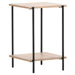 BEISTELLTISCH 40/40/60 cm Eiche furniert Eichefarben, Schwarz rechteckig  - Eichefarben/Schwarz, Design, Holz/Holzwerkstoff (40/40/60cm) - Landscape