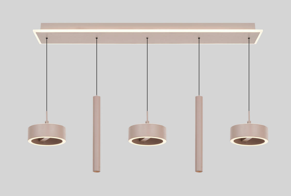 LED-HÄNGELEUCHTE Carnac 99/150/15 cm   - Sandfarben, Design, Kunststoff/Metall (99/150/15cm)