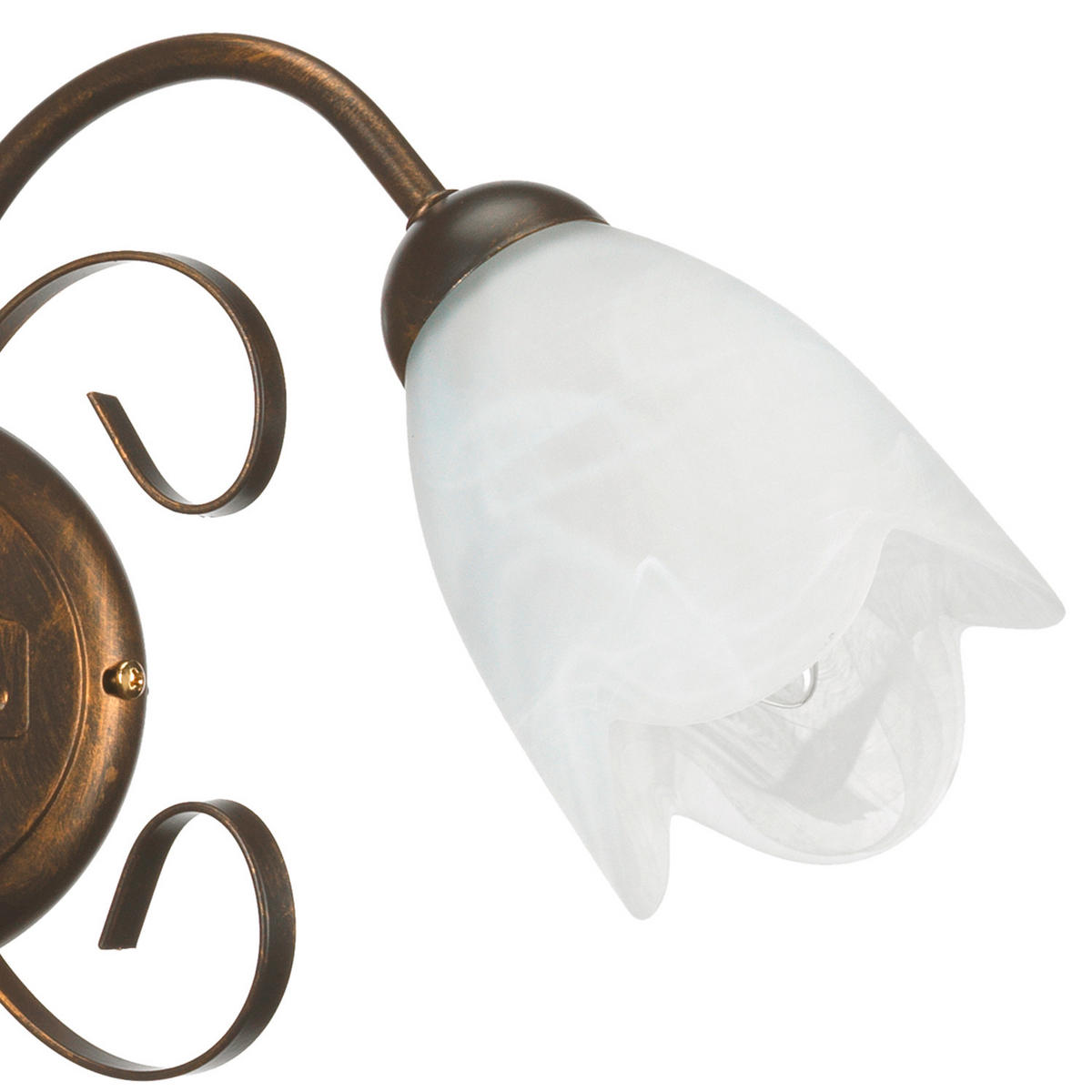 WANDLEUCHTE 45/30/23 cm   - Cognac, KONVENTIONELL, Glas/Metall (45/30/23cm)