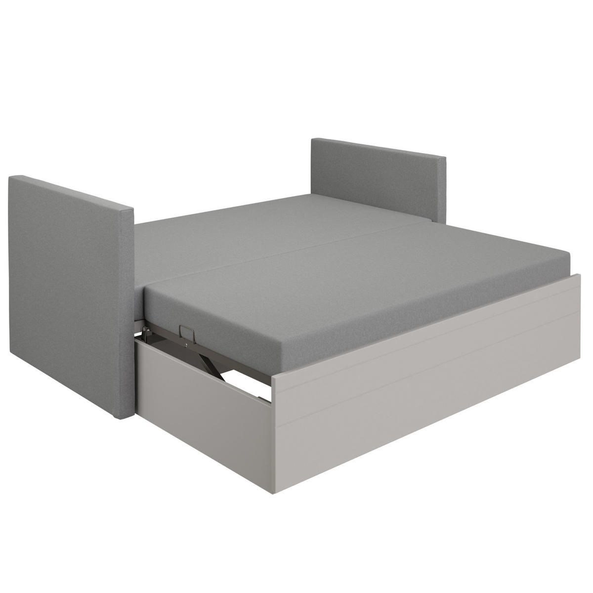 AUSZIEHBETT 100/200 cm Grau, Weiss  - Weiss/Grau, Basics, Holz/Holzwerkstoff (100/200cm) - Paidi