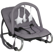 SCHAUKELWIPPE - Silberfarben/Grau, Basics, Kunststoff/Textil (50/40/74cm) - My Baby Lou